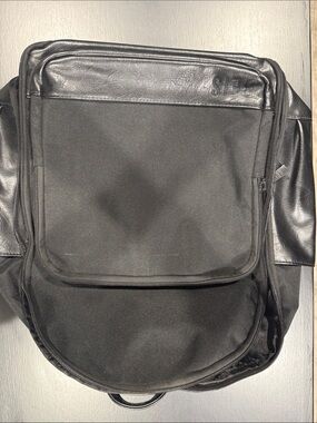BEIS Black Backpack with Faux-Leather Trim